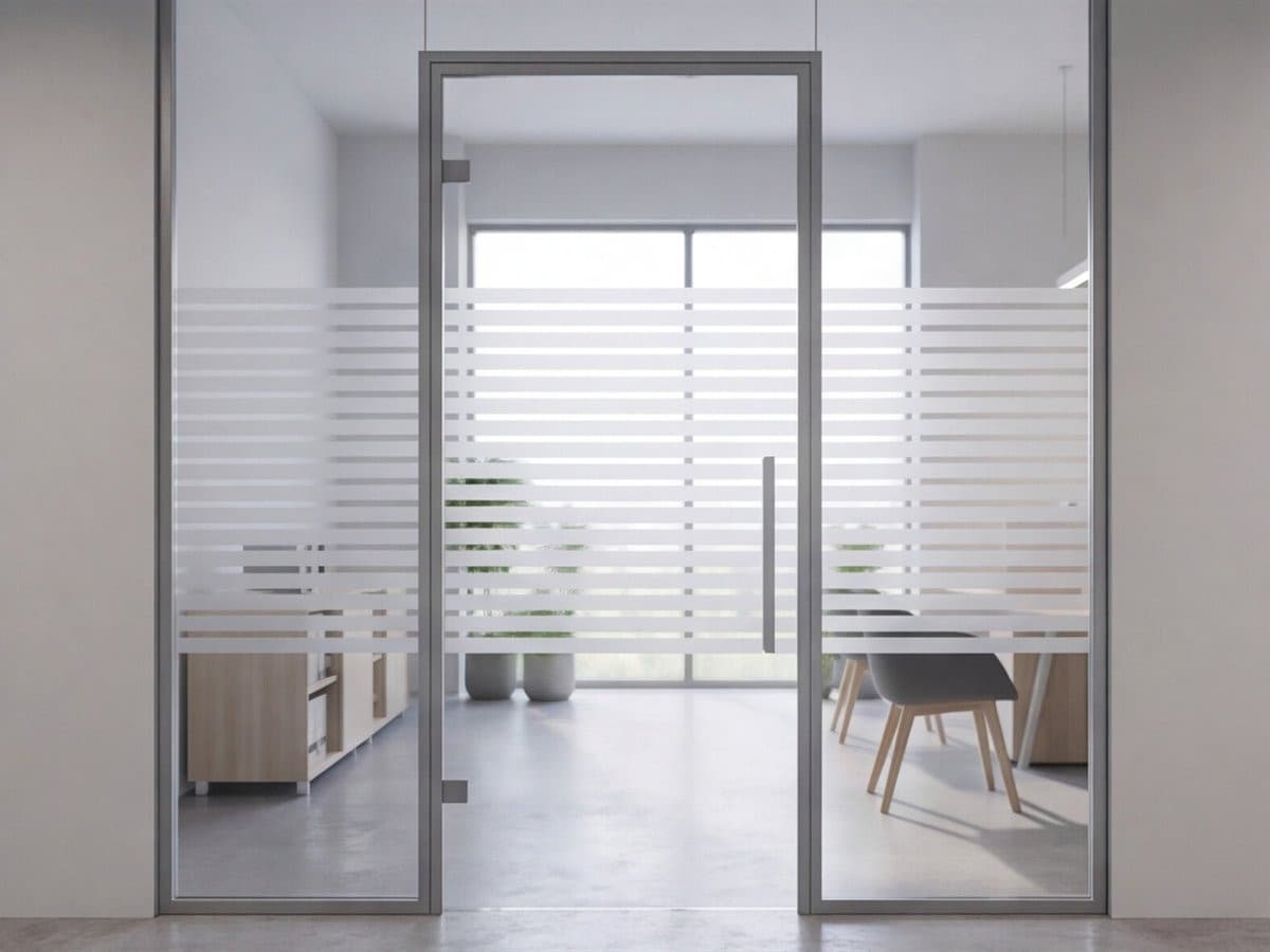 Vinilo decorativo aplicado sobre el cristal de un escaparate en Nigrán